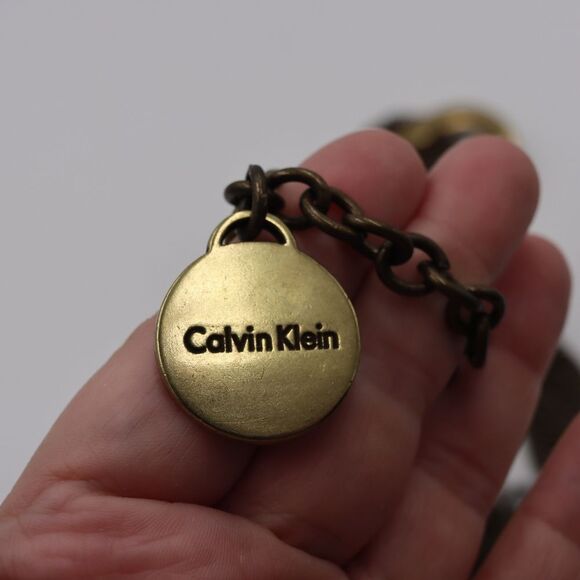 Calvin Klein Gold Tone Chain Belt Y2K 44" - Picture 7 of 8